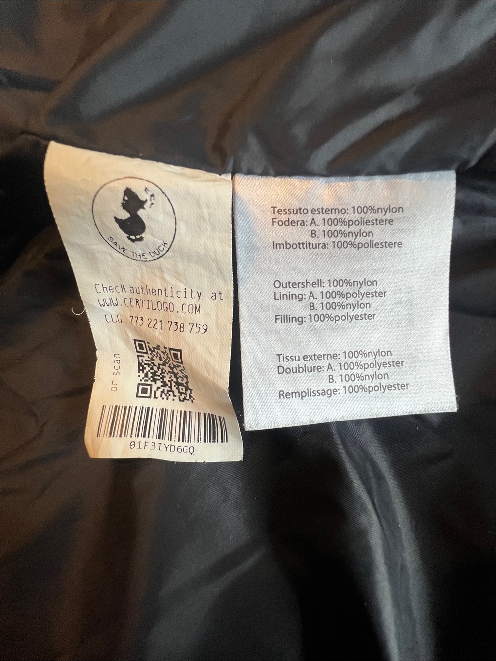 Save The Duck Black Long Puffer Vest Sherpa Hood | Size Small - Picture 8 of 9